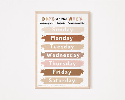 Days of the Week Poster